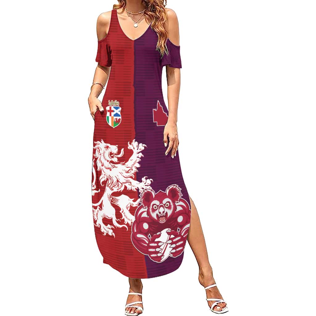 Custom British Lions Brumbies Summer Maxi Dress Unique Style - Wonder Print Shop