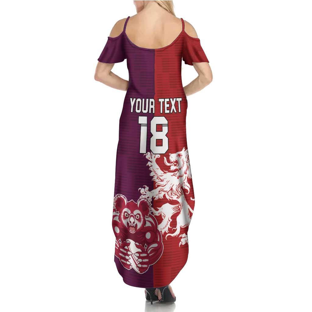 Custom British Lions Brumbies Summer Maxi Dress Unique Style - Wonder Print Shop