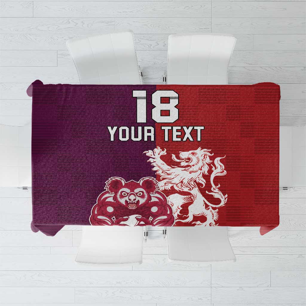 Custom British Lions Brumbies Tablecloth Unique Style - Wonder Print Shop