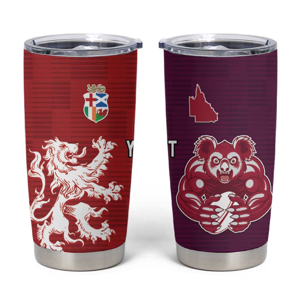 Custom British Lions Brumbies Tumbler Cup Unique Style - Wonder Print Shop