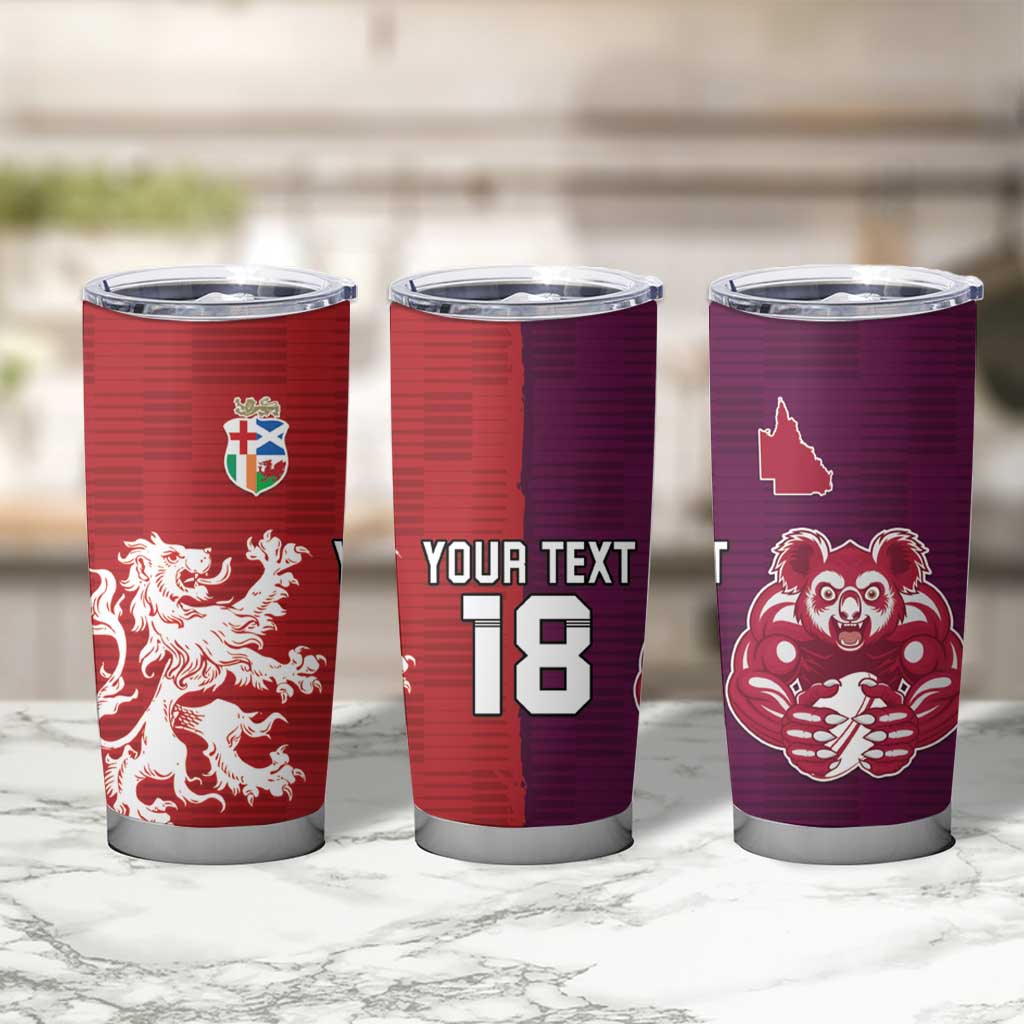 Custom British Lions Brumbies Tumbler Cup Unique Style - Wonder Print Shop