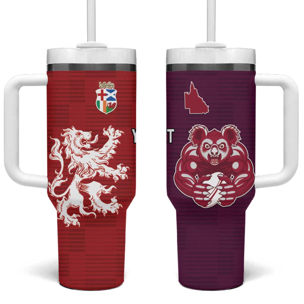Custom British Lions Brumbies Tumbler With Handle Unique Style - Wonder Print Shop