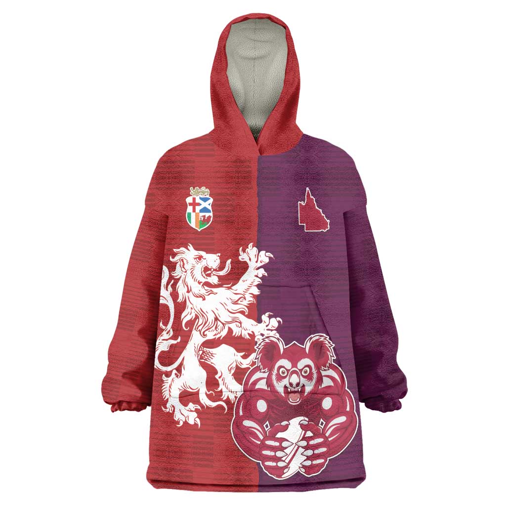 Custom British Lions Brumbies Wearable Blanket Hoodie Unique Style - Wonder Print Shop