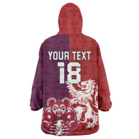 Custom British Lions Brumbies Wearable Blanket Hoodie Unique Style - Wonder Print Shop