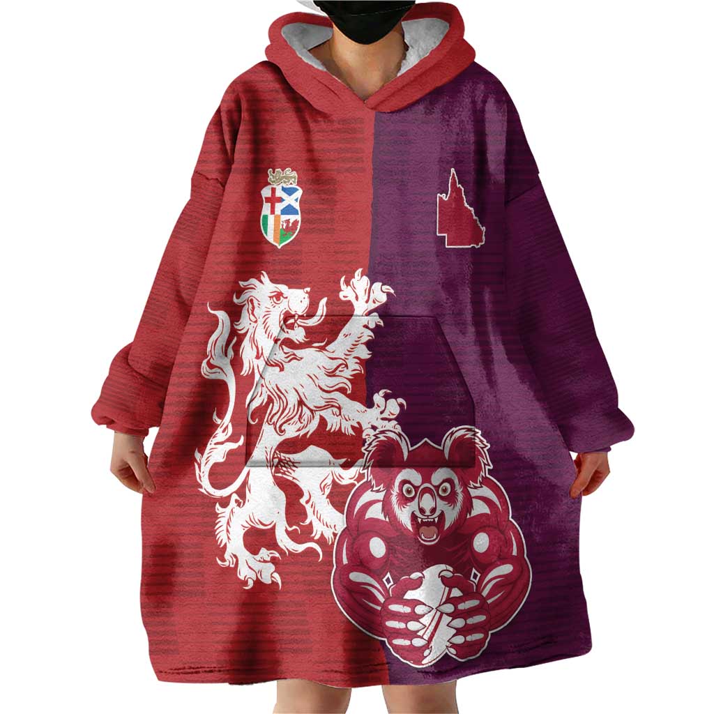 Custom British Lions Brumbies Wearable Blanket Hoodie Unique Style - Wonder Print Shop