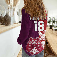 Custom British Lions Brumbies Women Casual Shirt Unique Style - Wonder Print Shop