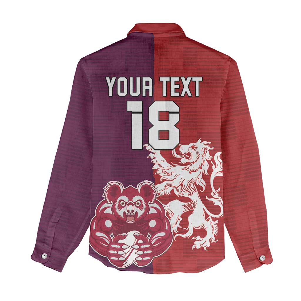 Custom British Lions Brumbies Women Casual Shirt Unique Style - Wonder Print Shop