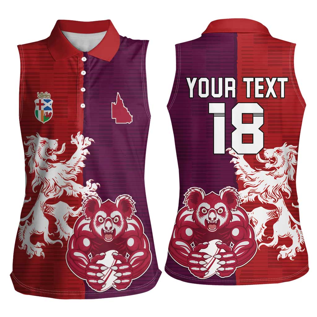Custom British Lions Brumbies Women Sleeveless Polo Shirt Unique Style - Wonder Print Shop