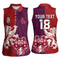Custom British Lions Brumbies Women Sleeveless Polo Shirt Unique Style - Wonder Print Shop