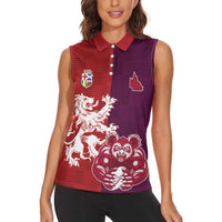 Custom British Lions Brumbies Women Sleeveless Polo Shirt Unique Style - Wonder Print Shop