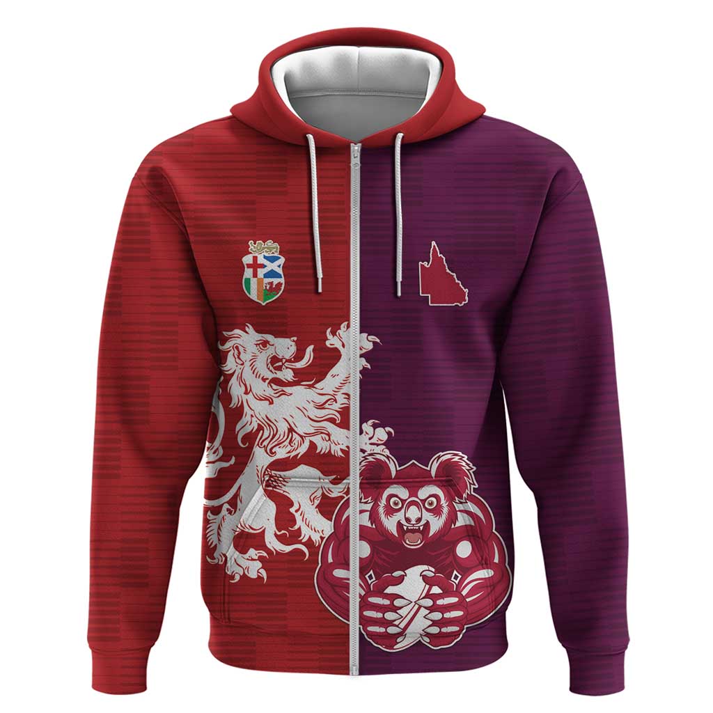 Custom British Lions Brumbies Zip Hoodie Unique Style - Wonder Print Shop