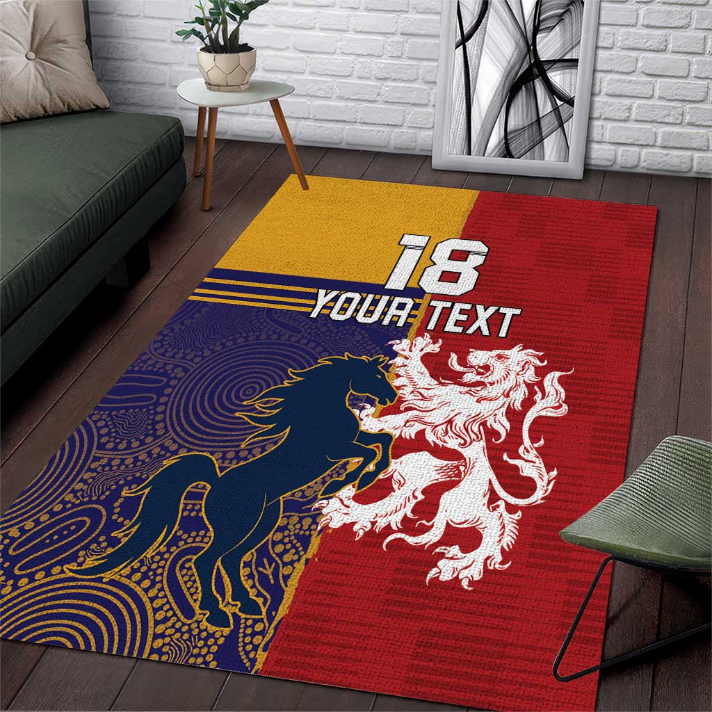 Custom British Lions Queensland Area Rug Unique Style - Wonder Print Shop