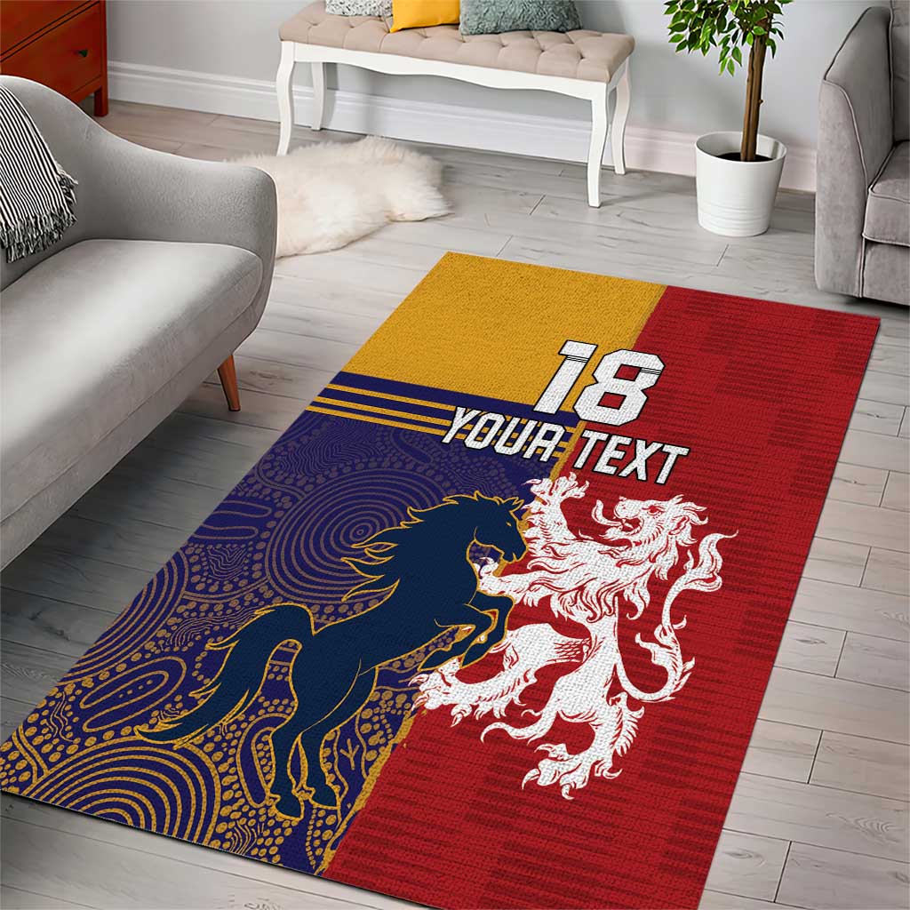 Custom British Lions Queensland Area Rug Unique Style - Wonder Print Shop