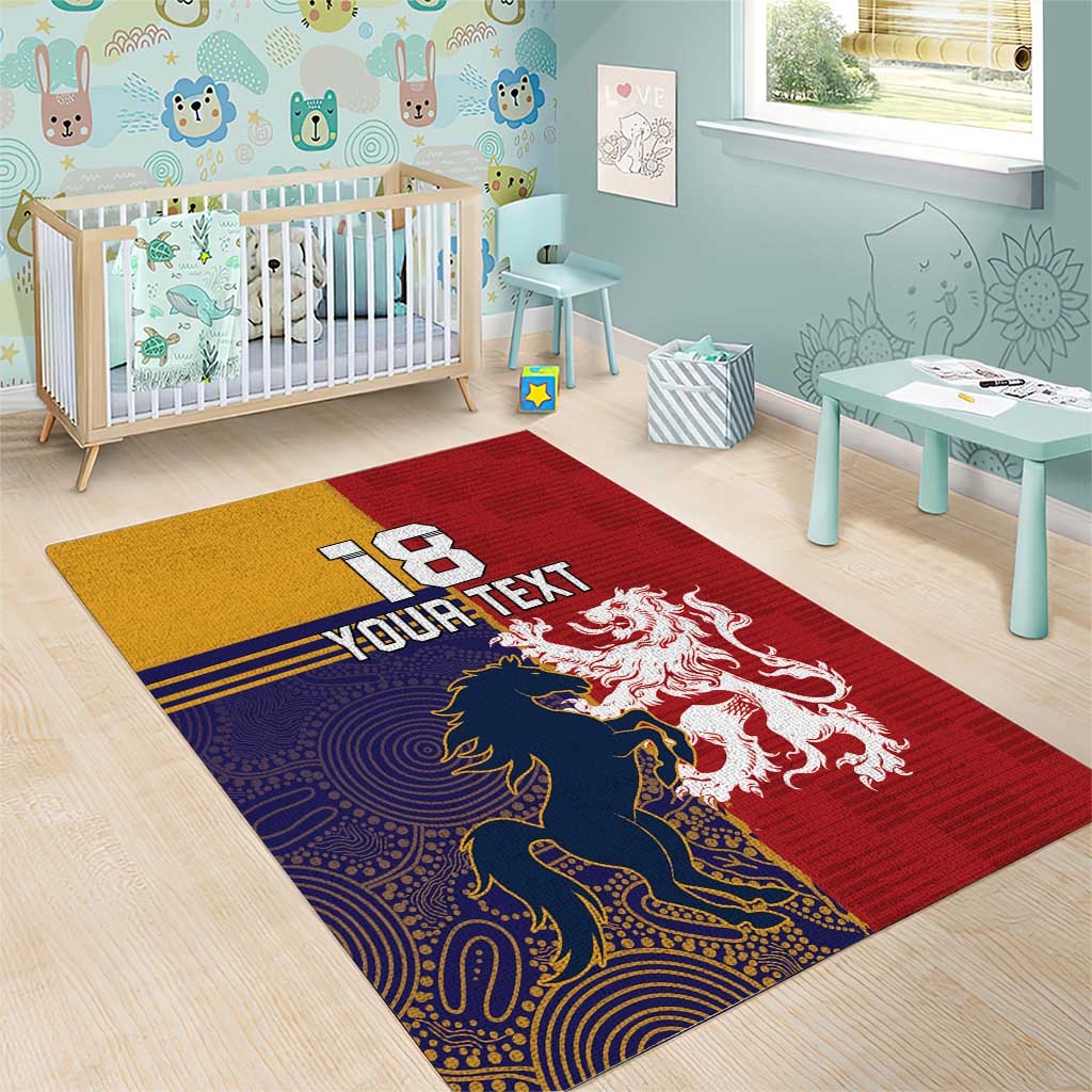 Custom British Lions Queensland Area Rug Unique Style - Wonder Print Shop