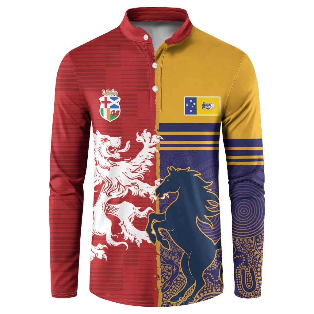 Custom British Lions Queensland Button Sweatshirt Unique Style - Wonder Print Shop
