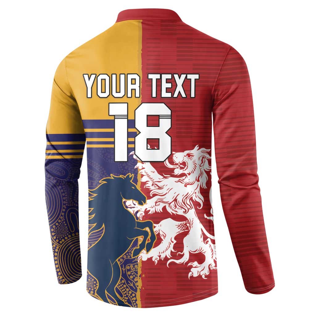 Custom British Lions Queensland Button Sweatshirt Unique Style - Wonder Print Shop