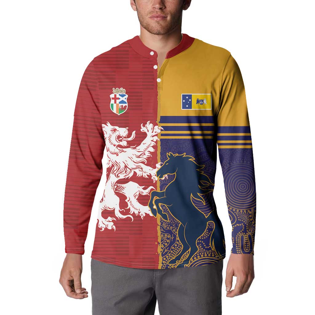Custom British Lions Queensland Button Sweatshirt Unique Style - Wonder Print Shop