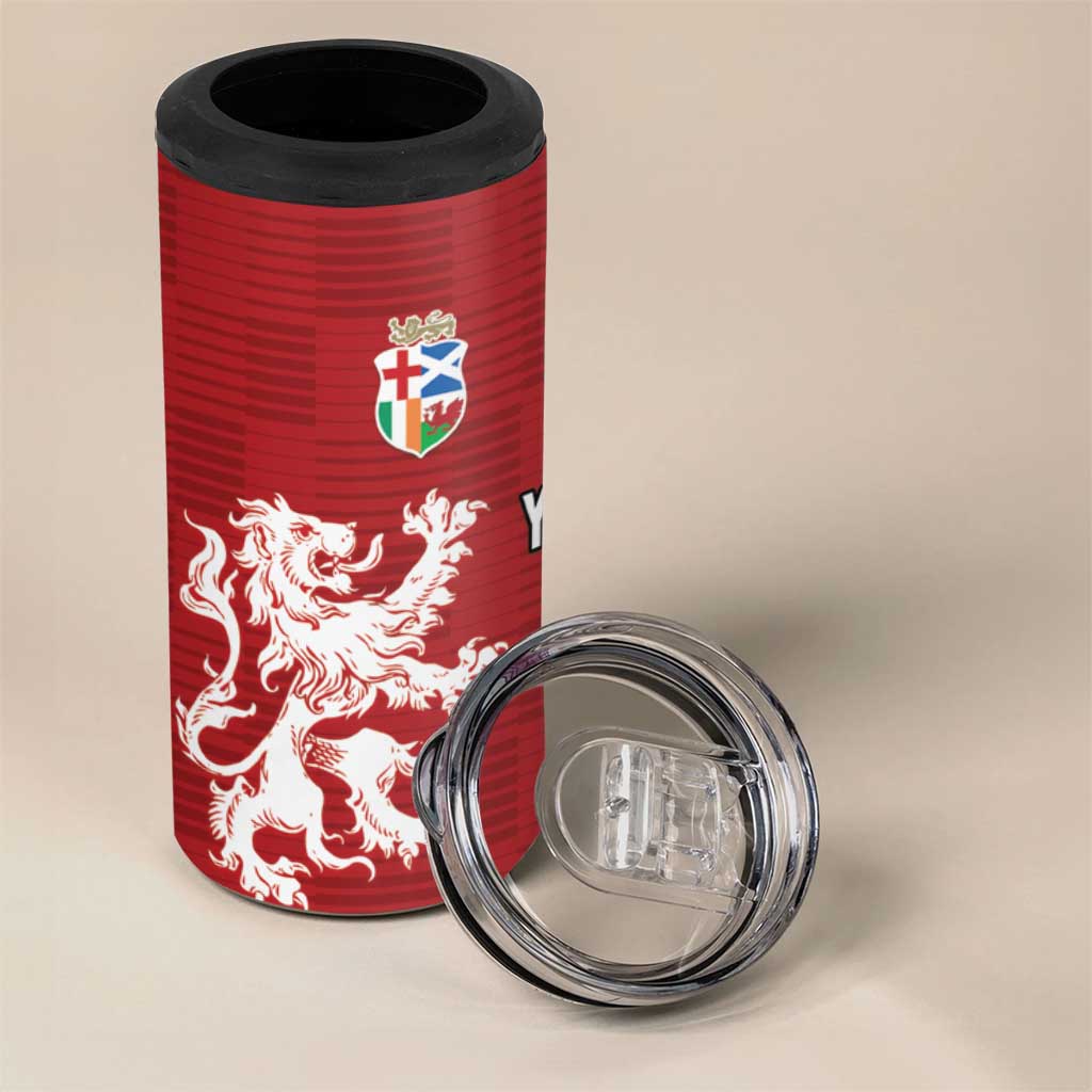 Custom British Lions Queensland 4 in 1 Can Cooler Tumbler Unique Style - Wonder Print Shop