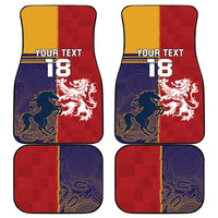 Custom British Lions Queensland Car Mats Unique Style - Wonder Print Shop