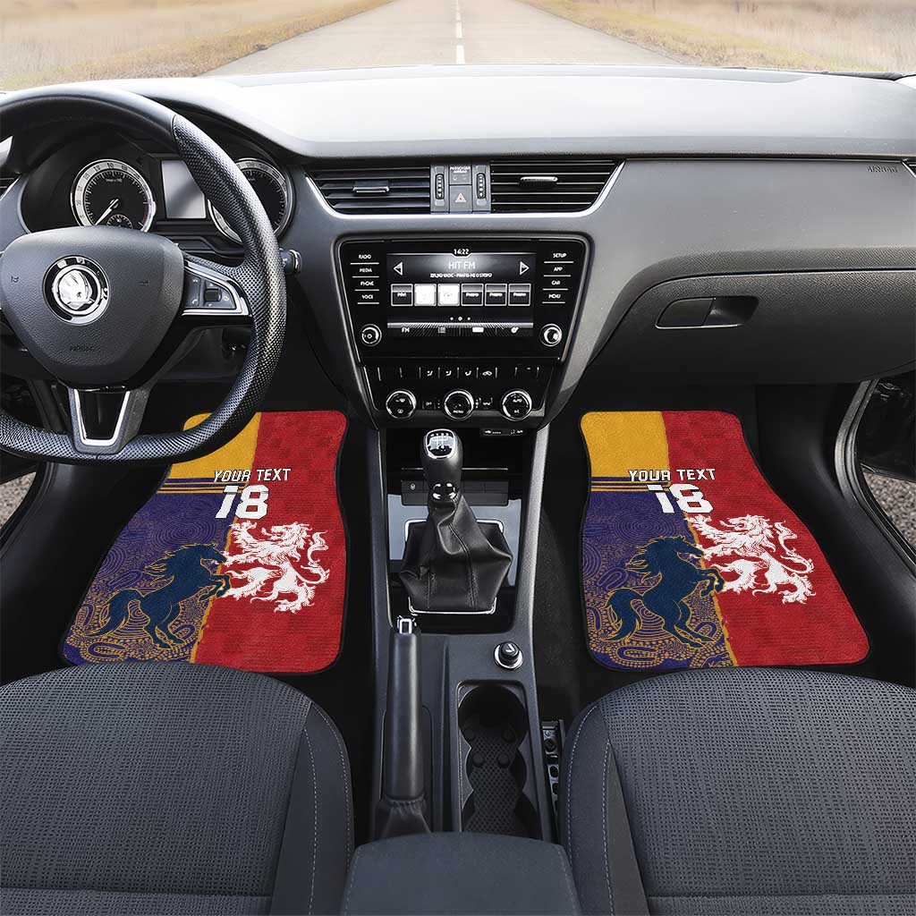 Custom British Lions Queensland Car Mats Unique Style - Wonder Print Shop
