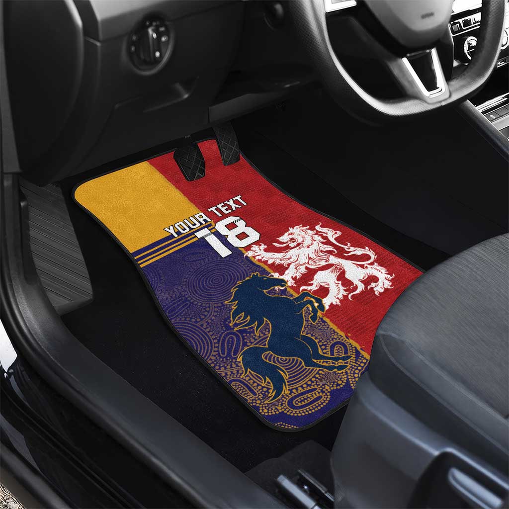 Custom British Lions Queensland Car Mats Unique Style - Wonder Print Shop