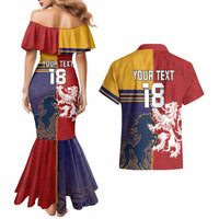 Custom British Lions Queensland Couples Matching Mermaid Dress and Hawaiian Shirt Unique Style - Wonder Print Shop