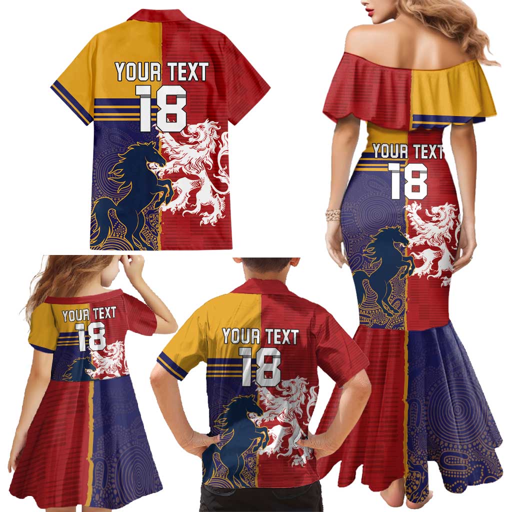 Custom British Lions Queensland Family Matching Mermaid Dress and Hawaiian Shirt Unique Style - Wonder Print Shop