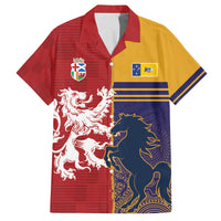 Custom British Lions Queensland Family Matching Off The Shoulder Long Sleeve Dress and Hawaiian Shirt Unique Style - Wonder Print Shop