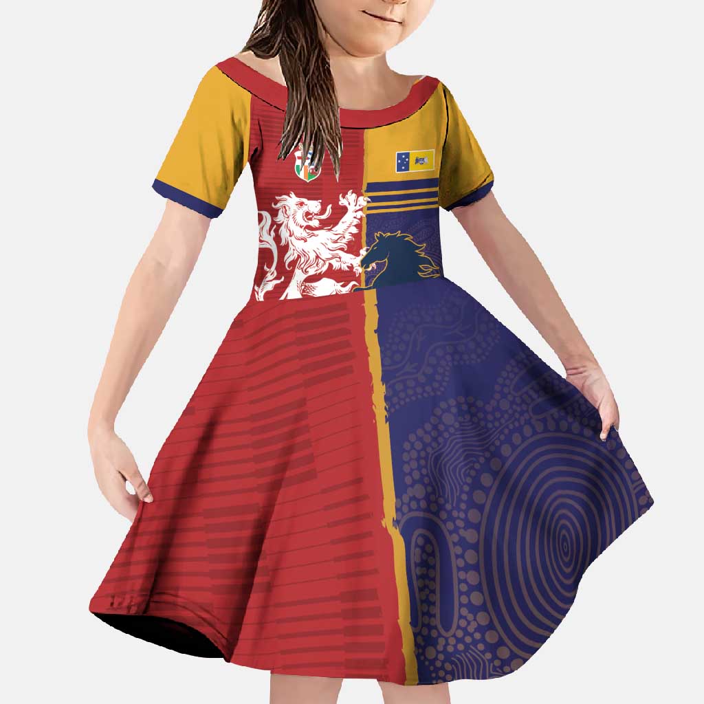 Custom British Lions Queensland Family Matching Off Shoulder Maxi Dress and Hawaiian Shirt Unique Style - Wonder Print Shop