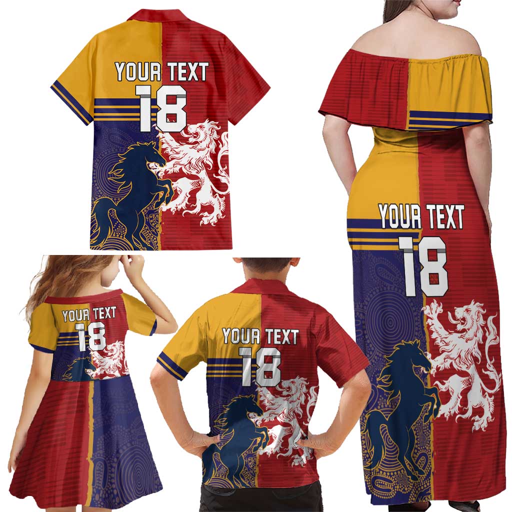 Custom British Lions Queensland Family Matching Off Shoulder Maxi Dress and Hawaiian Shirt Unique Style - Wonder Print Shop