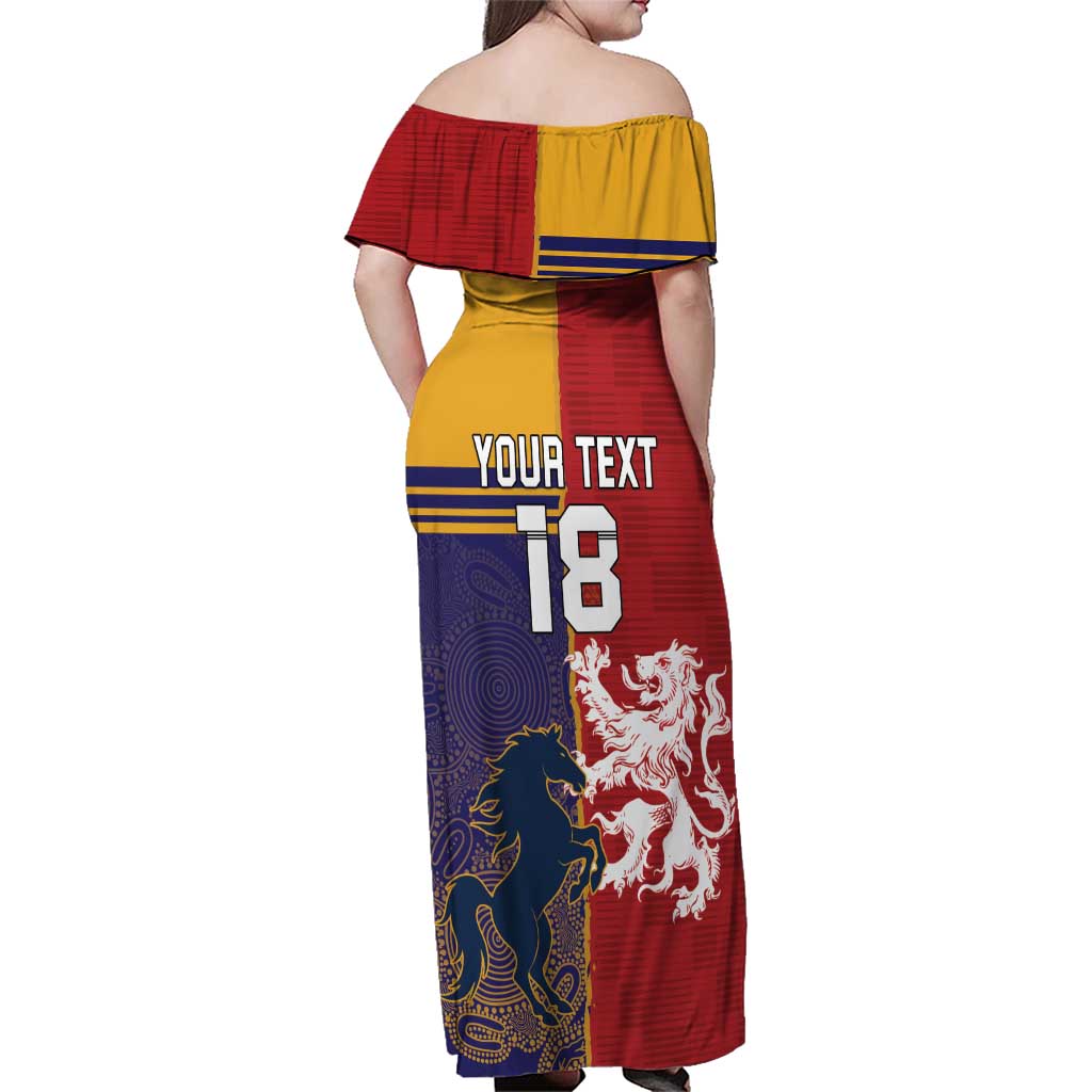 Custom British Lions Queensland Family Matching Off Shoulder Maxi Dress and Hawaiian Shirt Unique Style - Wonder Print Shop