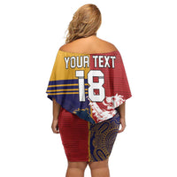 Custom British Lions Queensland Family Matching Off Shoulder Short Dress and Hawaiian Shirt Unique Style - Wonder Print Shop