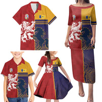 Custom British Lions Queensland Family Matching Puletasi and Hawaiian Shirt Unique Style - Wonder Print Shop
