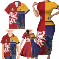 Custom British Lions Queensland Family Matching Short Sleeve Bodycon Dress and Hawaiian Shirt Unique Style - Wonder Print Shop