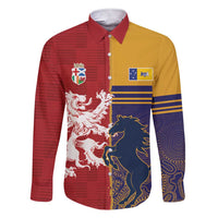Custom British Lions Queensland Family Matching Short Sleeve Bodycon Dress and Hawaiian Shirt Unique Style - Wonder Print Shop