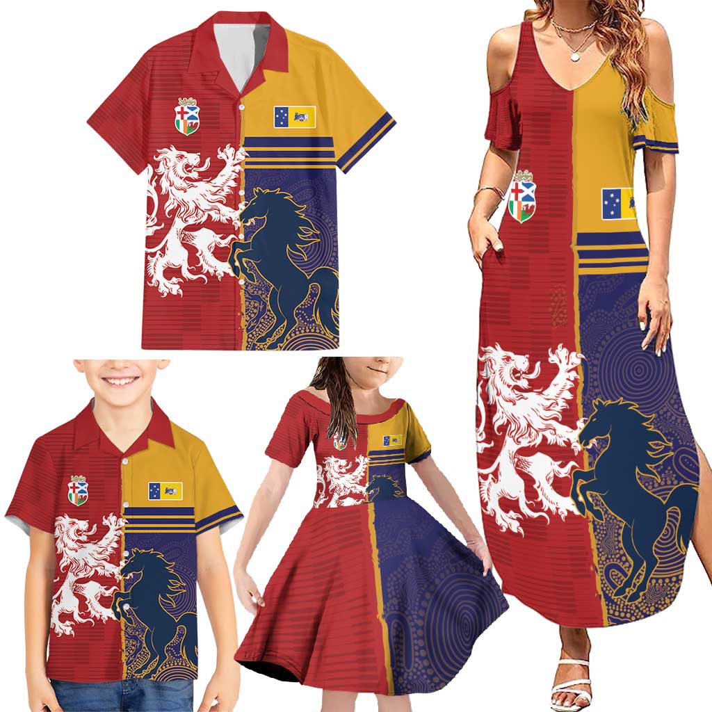 Custom British Lions Queensland Family Matching Summer Maxi Dress and Hawaiian Shirt Unique Style - Wonder Print Shop