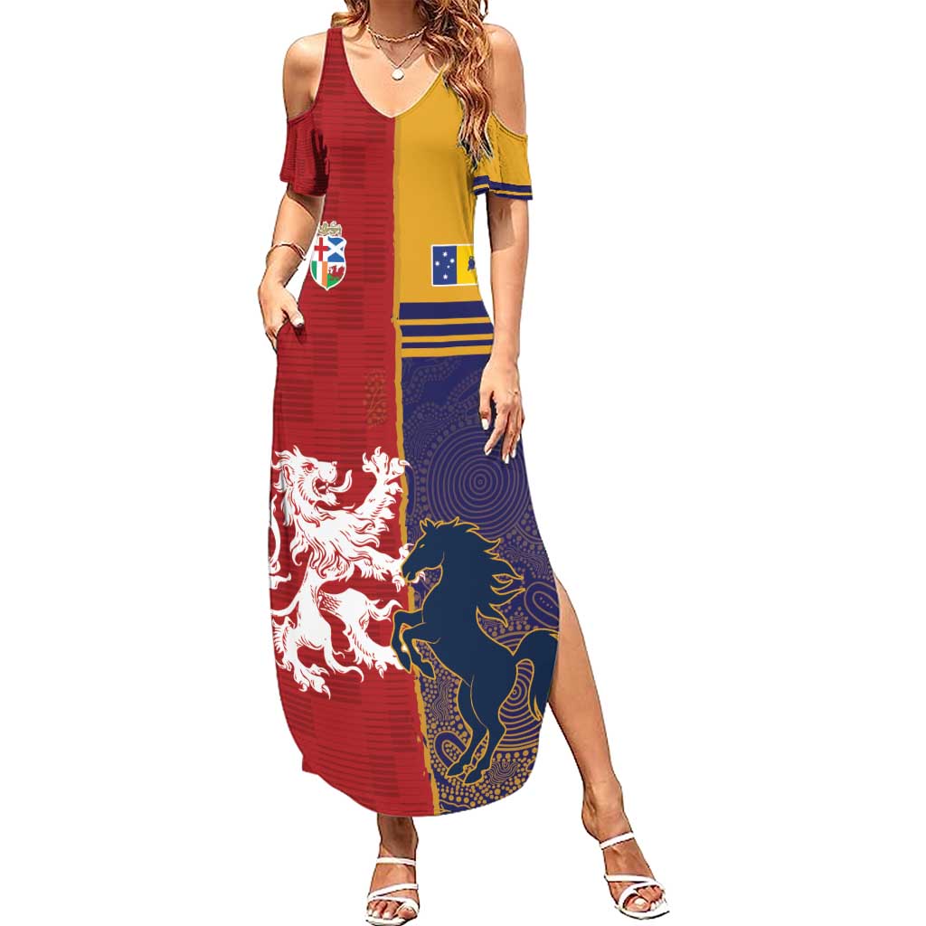 Custom British Lions Queensland Family Matching Summer Maxi Dress and Hawaiian Shirt Unique Style - Wonder Print Shop