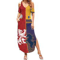 Custom British Lions Queensland Family Matching Summer Maxi Dress and Hawaiian Shirt Unique Style - Wonder Print Shop