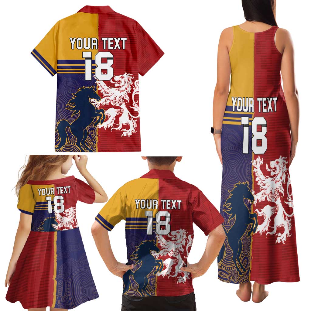 Custom British Lions Queensland Family Matching Tank Maxi Dress and Hawaiian Shirt Unique Style - Wonder Print Shop