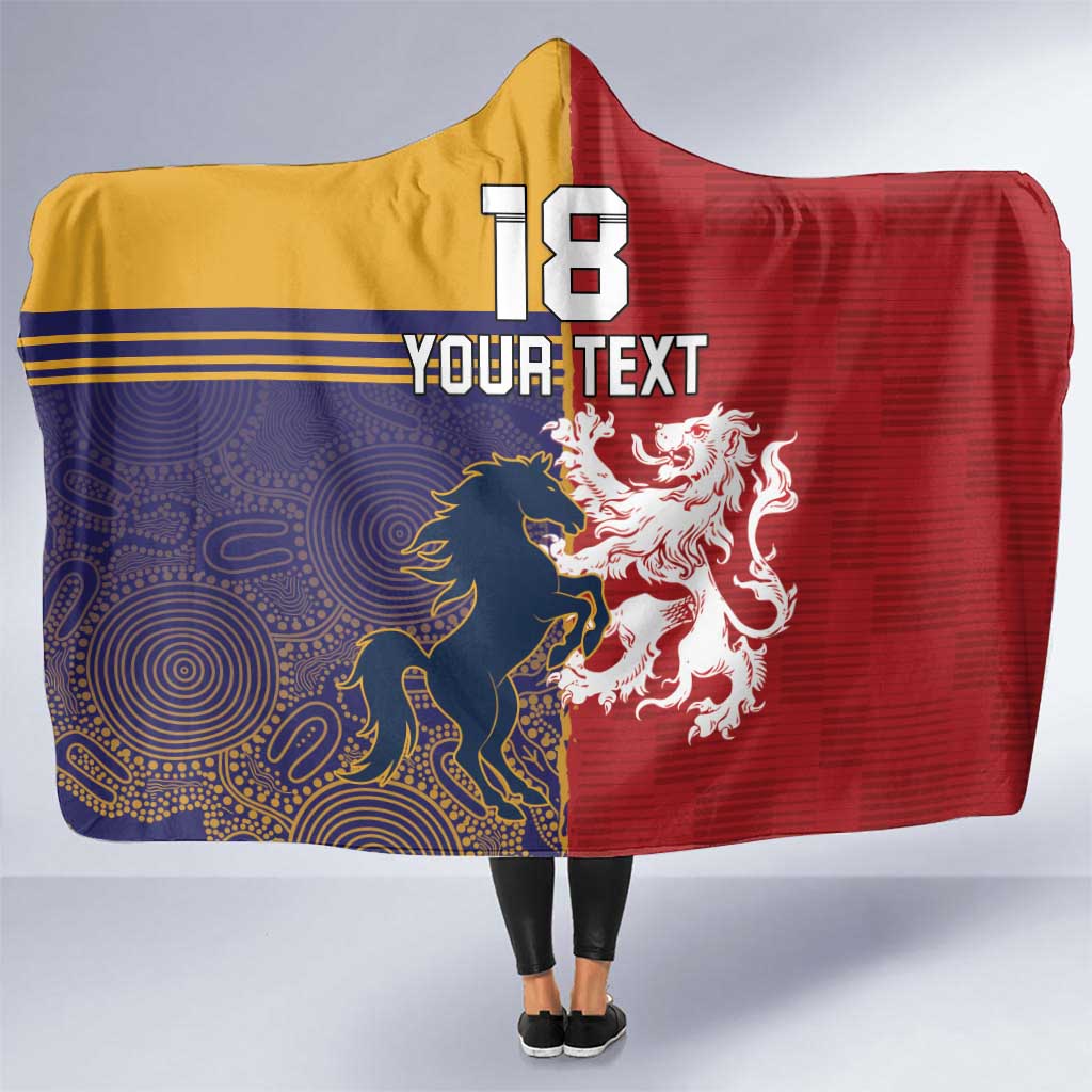 Custom British Lions Queensland Hooded Blanket Unique Style - Wonder Print Shop