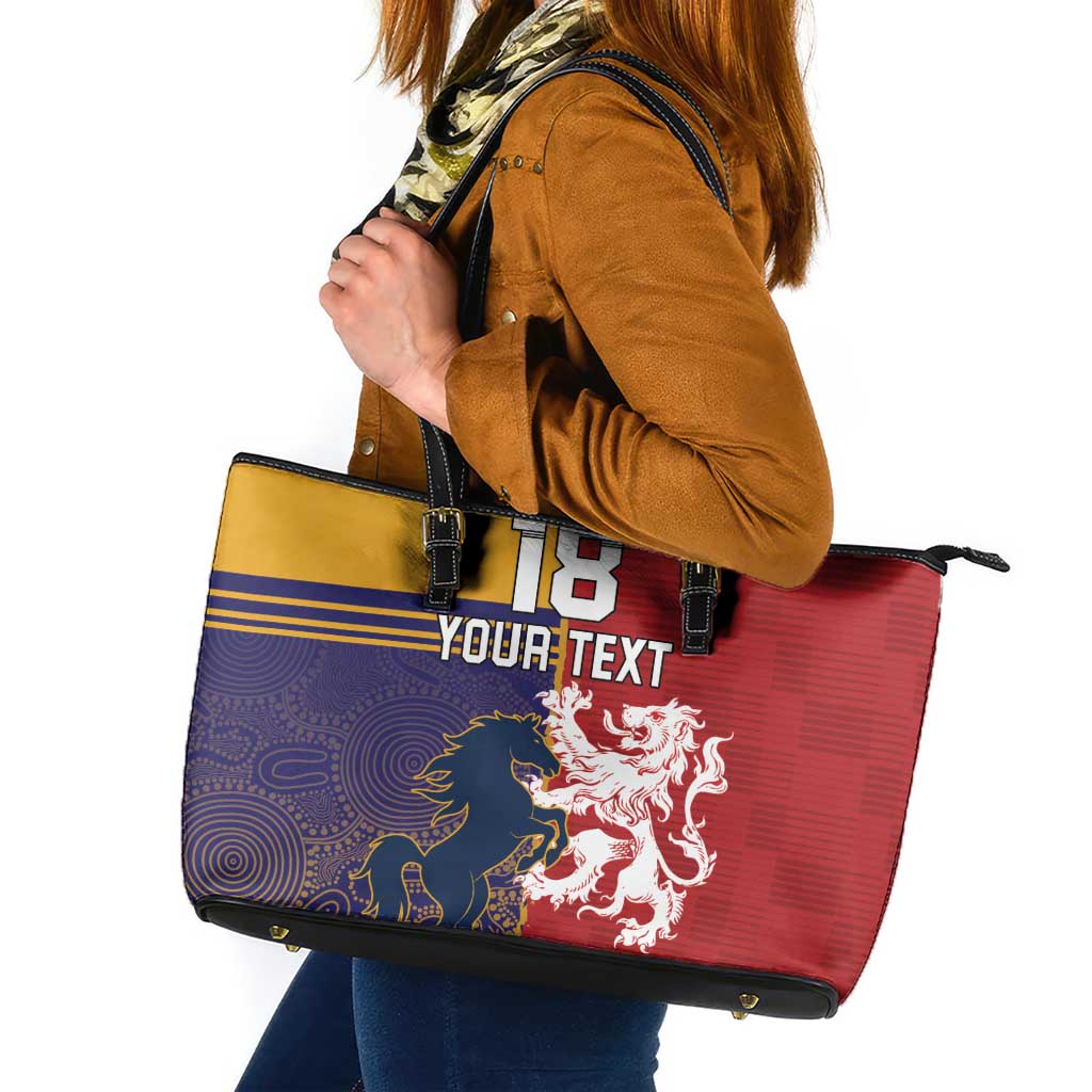 Custom British Lions Queensland Leather Tote Bag Unique Style - Wonder Print Shop