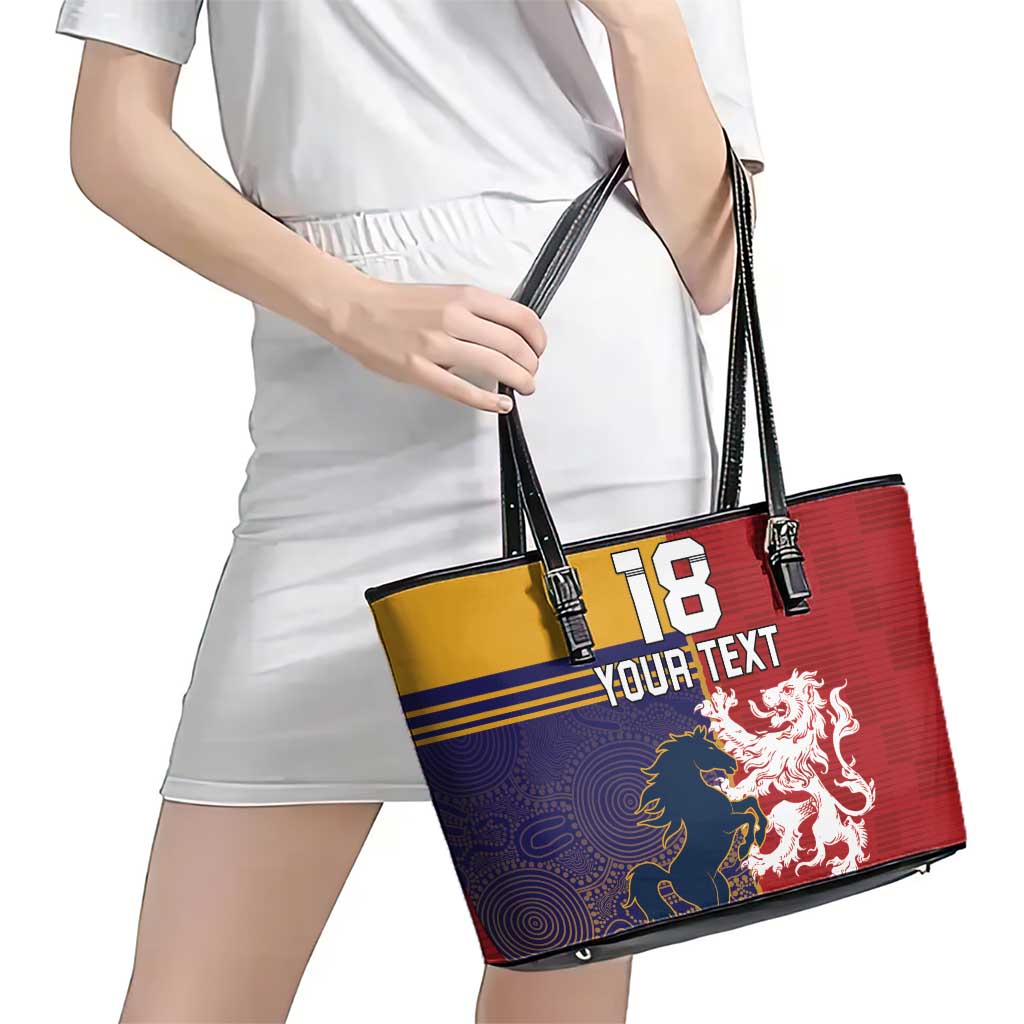 Custom British Lions Queensland Leather Tote Bag Unique Style - Wonder Print Shop