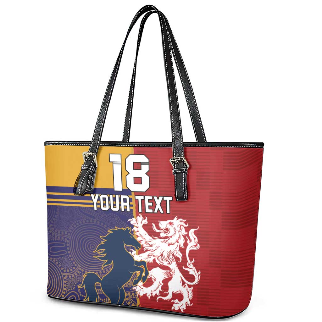 Custom British Lions Queensland Leather Tote Bag Unique Style - Wonder Print Shop