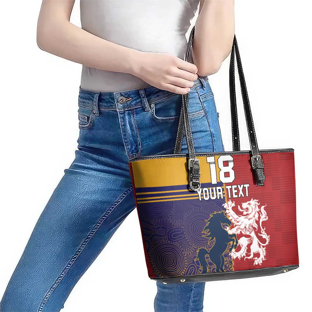 Custom British Lions Queensland Leather Tote Bag Unique Style - Wonder Print Shop