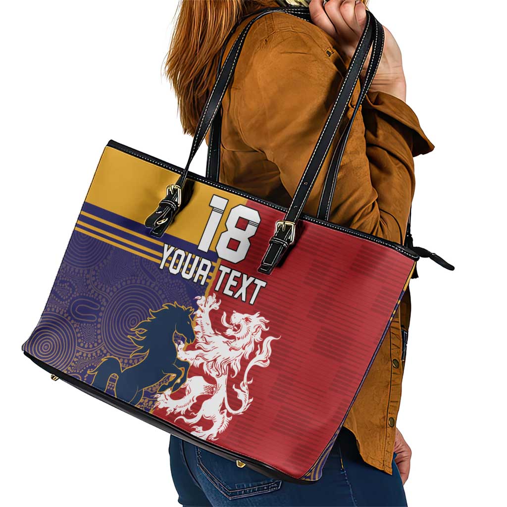 Custom British Lions Queensland Leather Tote Bag Unique Style - Wonder Print Shop