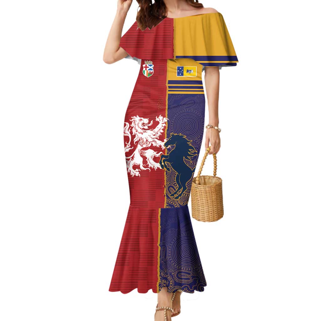 Custom British Lions Queensland Mermaid Dress Unique Style - Wonder Print Shop