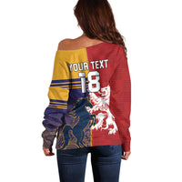 Custom British Lions Queensland Off Shoulder Sweater Unique Style - Wonder Print Shop
