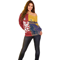 Custom British Lions Queensland Off Shoulder Sweater Unique Style - Wonder Print Shop