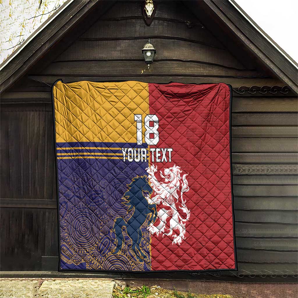 Custom British Lions Queensland Quilt Unique Style - Wonder Print Shop