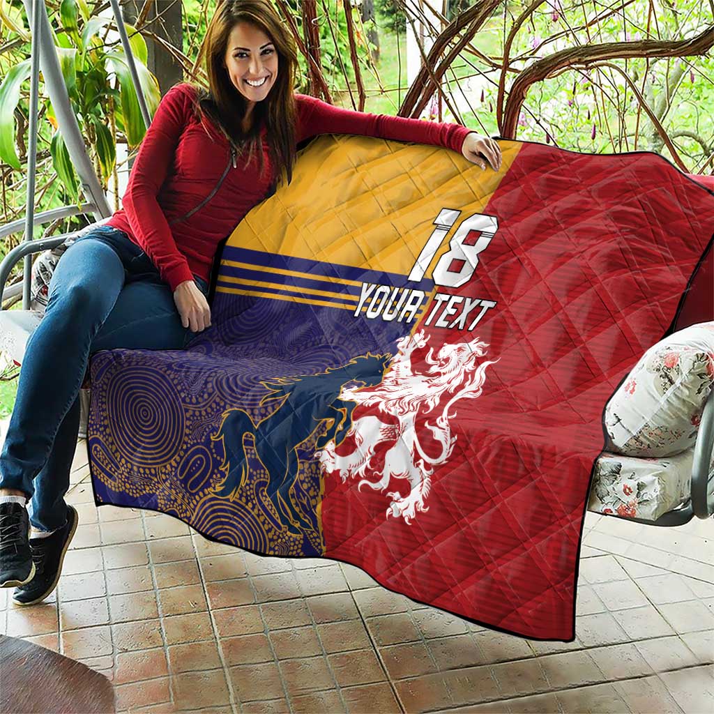 Custom British Lions Queensland Quilt Unique Style - Wonder Print Shop